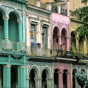Colonial style buildings in the historical centre, Havana, Cuba