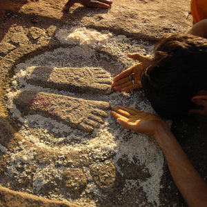Faithful to the Jain religion, Shravanabelagola, India