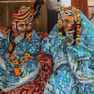 Children dressed as Hindu divinities, Amritsar, India