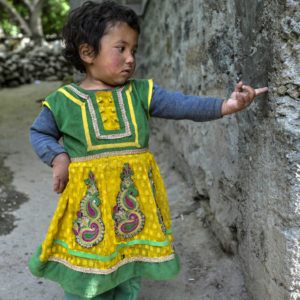 A Balti child in Tortuk village, Ladakh, India